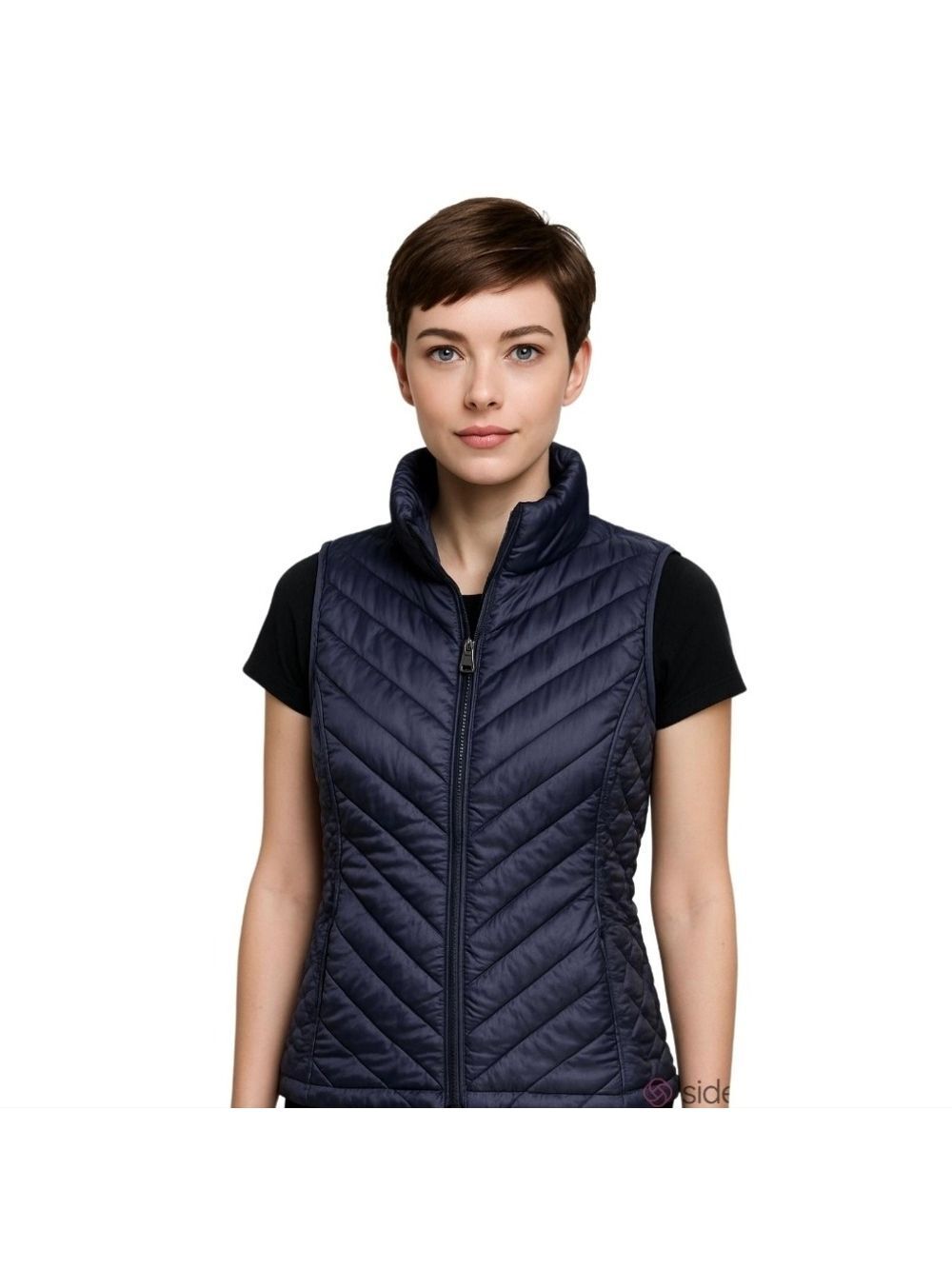 32 Degrees Women's Chevron Quilted Vest Purple